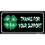 Thanks For Your Support 4-H Wholesale Novelty Sticker Decal