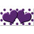 Purple White Polka Dot Purple Centered Hearts Wholesale Novelty Sticker Decal