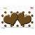 Brown White Polka Dot With Brown Centered Hearts Wholesale Novelty Sticker Decal