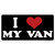 I Love My Van Black Wholesale Novelty Sticker Decal