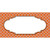 Orange White Quatrefoil Center Scallop Wholesale Novelty Sticker Decal