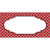 Red White Quatrefoil Center Scallop Wholesale Novelty Sticker Decal