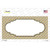 Gold White Quatrefoil Center Scallop Wholesale Novelty Sticker Decal