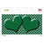 Green White Quatrefoil Green Center Hearts Wholesale Novelty Sticker Decal