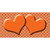 Orange White Quatrefoil Orange Center Hearts Wholesale Novelty Sticker Decal