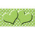 Lime Green White Polka Dot Center Hearts Wholesale Novelty Sticker Decal