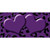 Purple Black Cheetah Purple Center Hearts Wholesale Novelty Sticker Decal