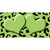 Lime Green Black Cheetah Lime Green Center Hearts Wholesale Novelty Sticker Decal