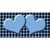 Light Blue Black Houndstooth Light Blue Center Hearts Wholesale Novelty Sticker Decal