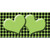 Lime Green Black Houndstooth Lime Green Center Hearts Wholesale Novelty Sticker Decal