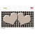 Tan Black Houndstooth Tan Center Hearts Wholesale Novelty Sticker Decal