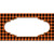 Orange Black Houndstooth Scallop Center Wholesale Novelty Sticker Decal