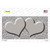 Grey White Damask Center Hearts Wholesale Novelty Sticker Decal