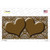 Brown White Damask Center Hearts Wholesale Novelty Sticker Decal