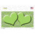 Lime Green White Damask Center Hearts Wholesale Novelty Sticker Decal