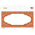 Orange White Damask Center Scalloped Wholesale Novelty Sticker Decal