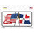 United States Dominican Republic Crossed Flags Wholesale Novelty Sticker Decal