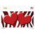 Red White Zebra Hearts Oil Rubbed Wholesale Novelty Sticker Decal