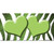 Lime Green White Zebra Hearts Oil Rubbed Wholesale Novelty Sticker Decal