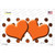Orange White Dots Hearts Oil Rubbed Wholesale Novelty Sticker Decal