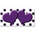 Purple White Dots Hearts Oil Rubbed Wholesale Novelty Sticker Decal