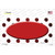 Red White Dots Oval Oil Rubbed Wholesale Novelty Sticker Decal