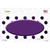 Purple White Dots Oval Oil Rubbed Wholesale Novelty Sticker Decal