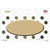 Gold White Dots Oval Oil Rubbed Wholesale Novelty Sticker Decal