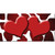 Red White Hearts Giraffe Oil Rubbed Wholesale Novelty Sticker Decal