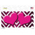 Pink White Hearts Chevron Oil Rubbed Wholesale Novelty Sticker Decal