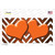 Orange White Hearts Chevron Oil Rubbed Wholesale Novelty Sticker Decal