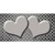 Gray White Quatrefoil Hearts Oil Rubbed Wholesale Novelty Sticker Decal