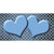 Light Blue White Quatrefoil Hearts Oil Rubbed Wholesale Novelty Sticker Decal