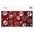 Red White Paw Oil Rubbed Wholesale Novelty Sticker Decal