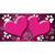 Paw Heart Pink White Wholesale Novelty Sticker Decal