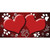 Paw Heart Red White Wholesale Novelty Sticker Decal