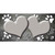 Paw Heart Gray White Wholesale Novelty Sticker Decal