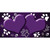 Paw Heart Purple White Wholesale Novelty Sticker Decal