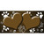 Paw Heart Brown White Wholesale Novelty Sticker Decal