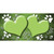 Paw Heart Lime Green White Wholesale Novelty Sticker Decal