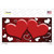 Red White Love Hearts Oil Rubbed Wholesale Novelty Sticker Decal