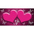 Pink White Hearts Butterfly Oil Rubbed Wholesale Novelty Sticker Decal