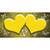 Yellow White Hearts Butterfly Oil Rubbed Wholesale Novelty Sticker Decal