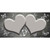 Gray White Hearts Butterfly Oil Rubbed Wholesale Novelty Sticker Decal