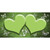 Lime Green White Hearts Butterfly Oil Rubbed Wholesale Novelty Sticker Decal