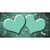 Mint White Dragonfly Hearts Oil Rubbed Wholesale Novelty Sticker Decal