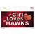 This Girl Loves Her Hawks Wholesale Novelty Sticker Decal