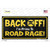 Back Off Wholesale Novelty Sticker Decal