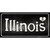 Illinois Flag Script Wholesale Novelty Sticker Decal