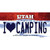 I Love Camping Utah Wholesale Novelty Sticker Decal